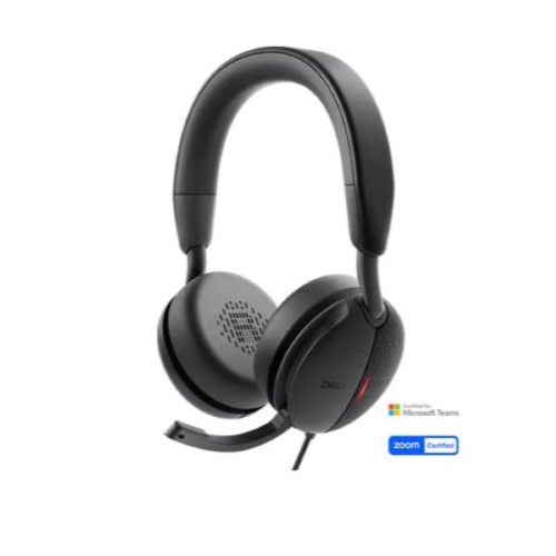 DELL WH5024 PRO WIRED ANC HEADSET CUFFIE CON MICROFONO CON CAVO ANC CANCELLAZIONE DEL RUMORE USB-C ED USB-A NERO